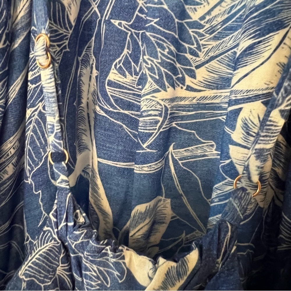NWT Maaji Floral Print Cover Up Jumpsuit Blue M Beacheear Swim Coastal Printed - Picture 10 of 16